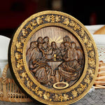The Last Supper Round Wooden Sculpture - mokarve