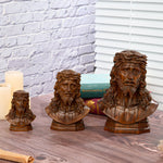 Boxwood Jesus Crown with Thorns Half-Length Desktop Ornament - product view