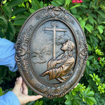 Jesus Agony in the Garden Wood Carving, Home Wall Religious Pendant Decoration - mokarve