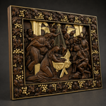 Nativity Scene Wooden Plaque – A Handcrafted Reminder of Christ's Birth