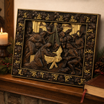 Nativity Scene Wooden Plaque – A Handcrafted Reminder of Christ's Birth
