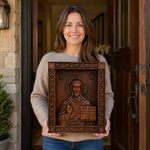 Jesus Christ Pantocrator Wood Carving - craftsmanship detail