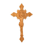 Wood carving of the Cross of the Order of Saint Benedict - with base