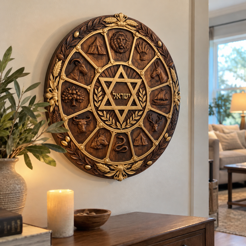 Israel Heritage Beechwood Plaque — Star of David