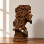 Boxwood Jesus Crown with Thorns Half-Length Desktop Ornament - gift presentation