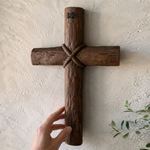 Hand-Carved Beechwood Intertwined Cross of Unity in Christ - gift presentation