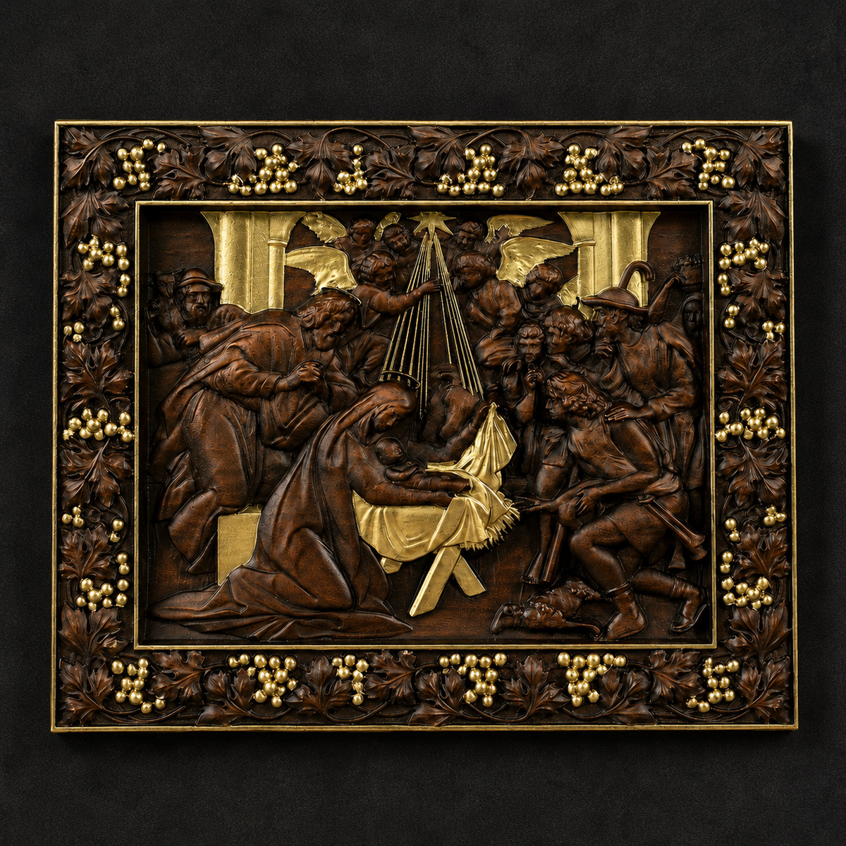 Nativity Scene Wooden Plaque – A Handcrafted Reminder of Christ's Birth