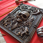 Panel Skull wood carving, wall art, picture, wall hangings - mokarve