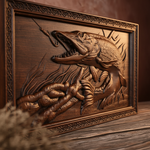 Fisherman Wooden Wall Decor main product photo for wood home decor display