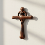 Love Cross Wooden Carving Ornament for Christian home decor and prayer spaces