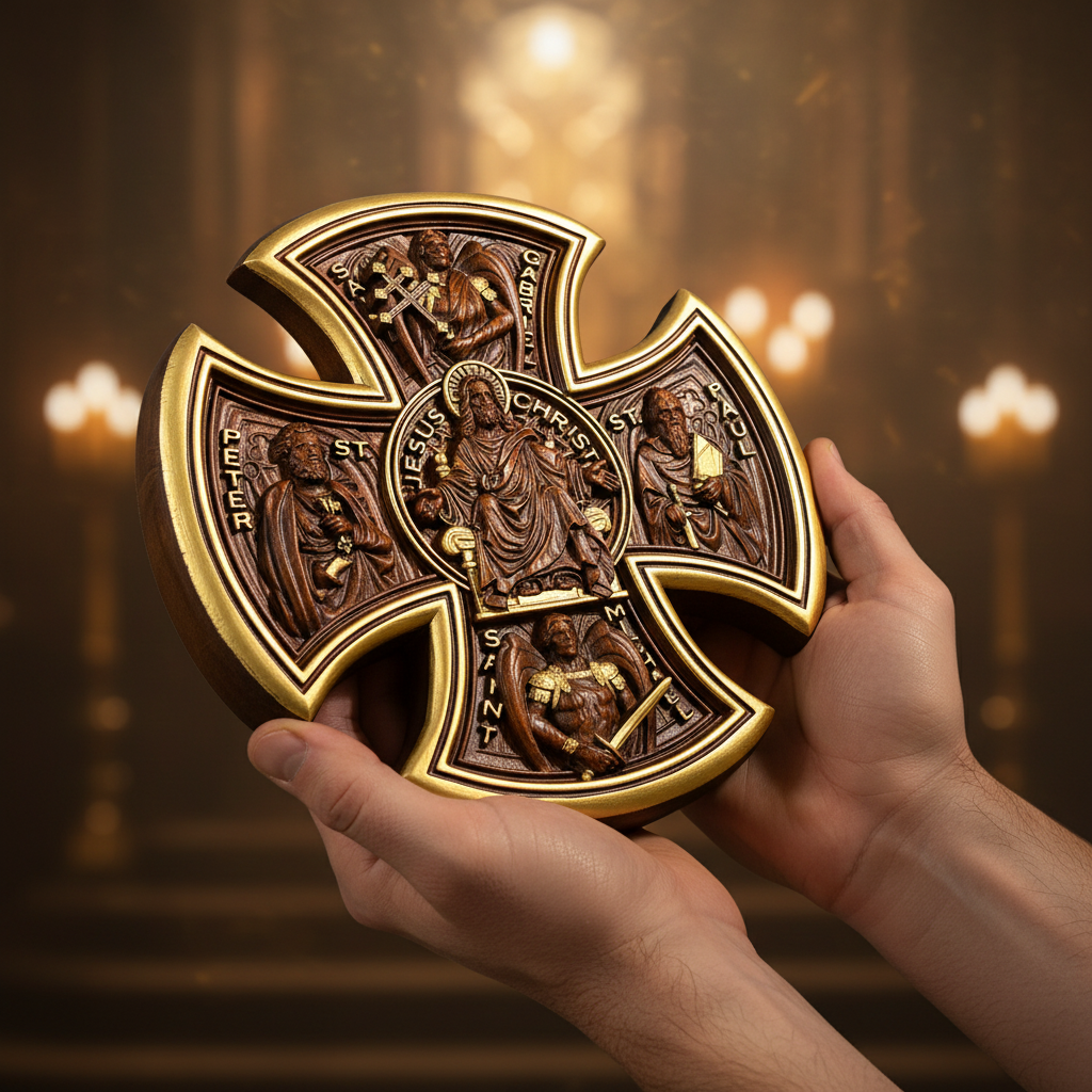 Maltese Cross - Hands Church Candlelight