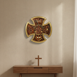 Maltese Cross - Linen Wall Minimalist Christian