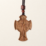 St. Michael the Archangel Wooden Cross Pendant