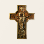 The Ascension Cross - Hand-Carved Jesus Crucifix with Holy Spirit Dove