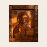 Jesus Christ Pantocrator Wood Carving