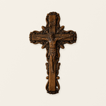Hand-Carved White Ash Wood Cross - Sacred Christian Home Altar Decor for Christmas & Spiritual Gifting