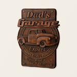 Dad's Garage Wooden Wall Sign: The Perfect Tribute to His Go-To Space