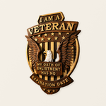 Veteran Memorial Plaque: "I Am A Veteran - My Enlistment Oath Has No Expiration Date"