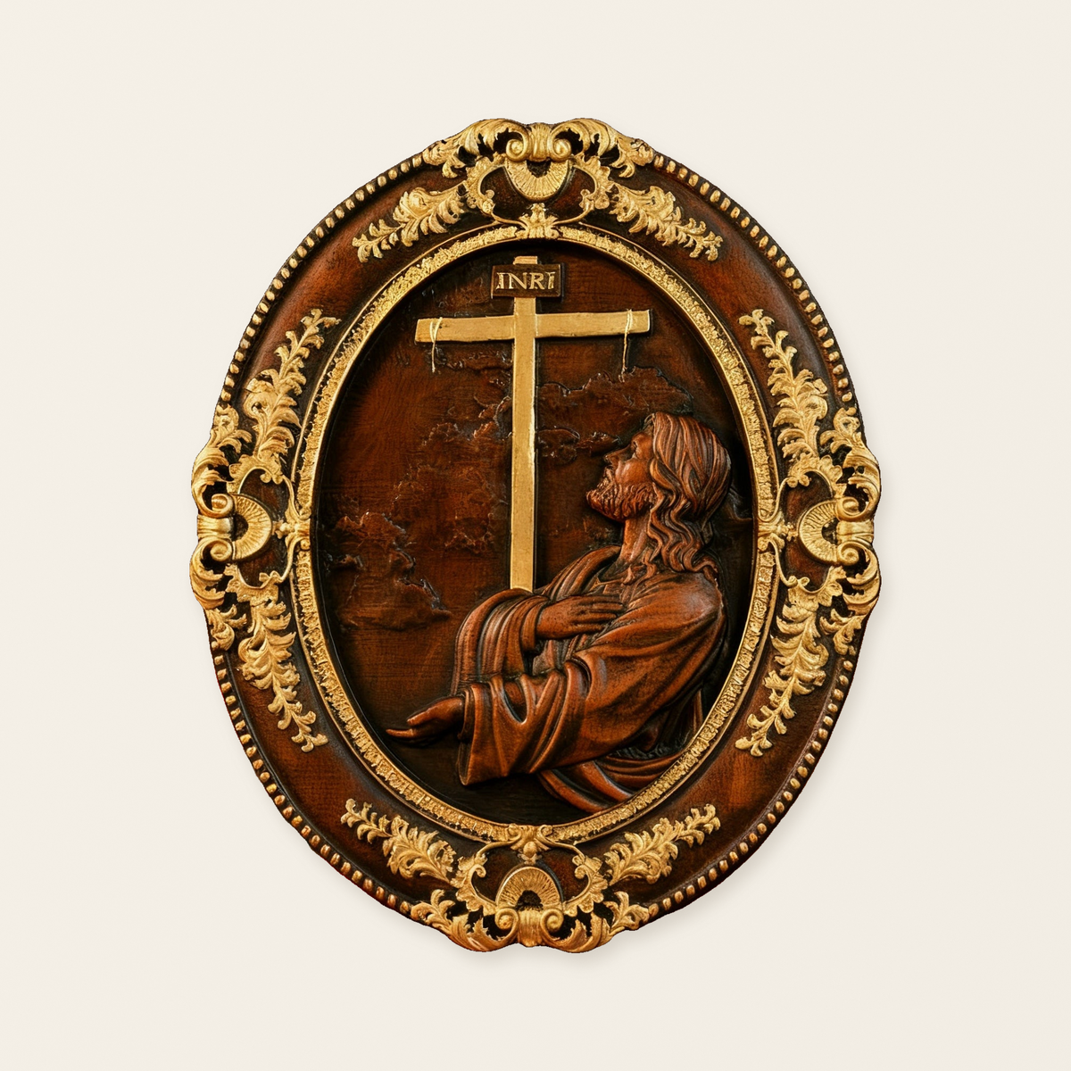 Jesus Hill Garden Prayer Plaque Wood Carving