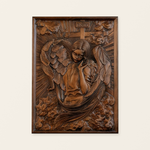 🌟 Archangel Chamuel Wood Carving – Angel of Peaceful Relationships 🌟