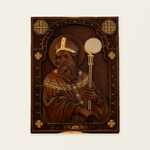Saint Patrick Wood Carved Icon