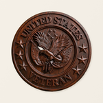 "I'm a Veteran" Roundel Woodcarving - A Tribute to All Veterans
