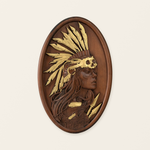 50% Off Today!Native American Indian woman natural wood carving decoration, native day gift