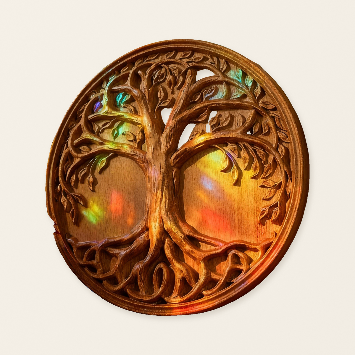 Tree of Life Wood Wall Art Decor Best Christmas Gift - With Free Stand