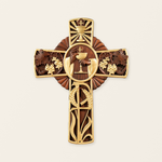 Eucharistic Chalice Wooden Cross: A Christian Symbol of the Last Supper & Redemption
