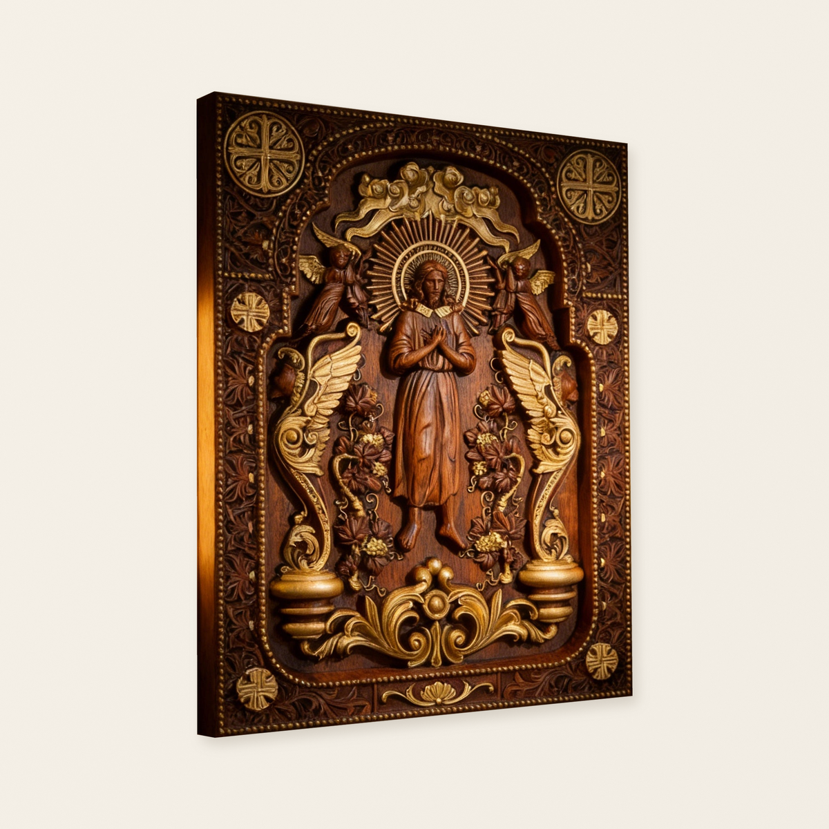 Jesus Ascension Solid Wood Relief: The Perfect Faith Gift for Disciples