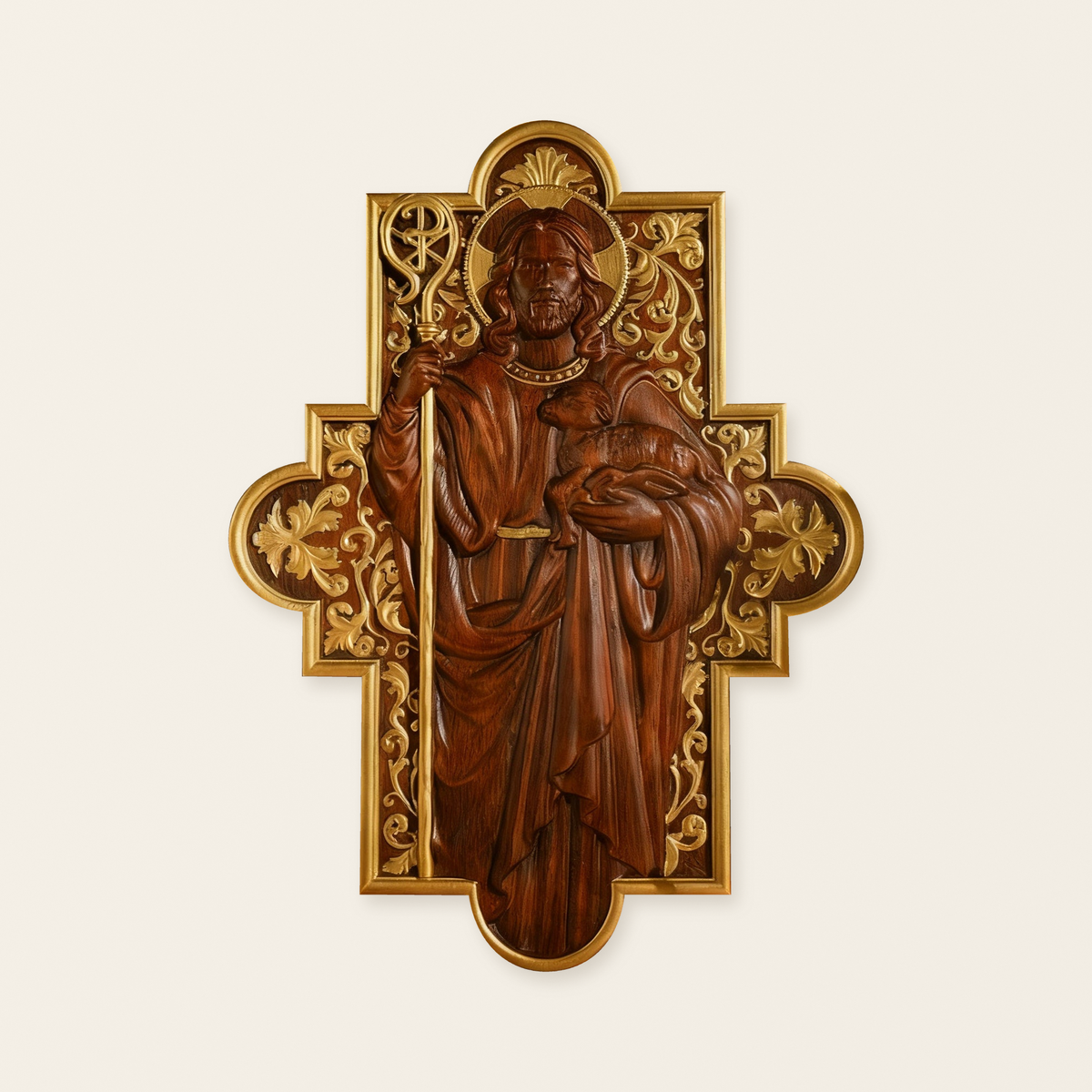 The Good Shepherd Wooden Cross: A Christian Symbol of Christ’s Unfailing Care