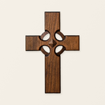 Irish Celtic Cross Wooden Hand Carved Cross for Wall Decor, Religious Gift Cross