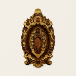 Hand-Carved Our Lady of Grace Wooden Icon: A Christian Symbol of Mary’s Devotion