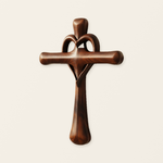 Love Cross Wooden Carving Ornament