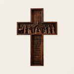 Nativity Scene Crucifix Wooden Wall Decoration