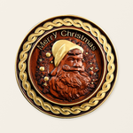Best Christmas Gift - Santa Claus Round Wooden Wall Decoration