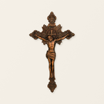 St. Benedict's Exorcism Cross Large Wooden Sculpture