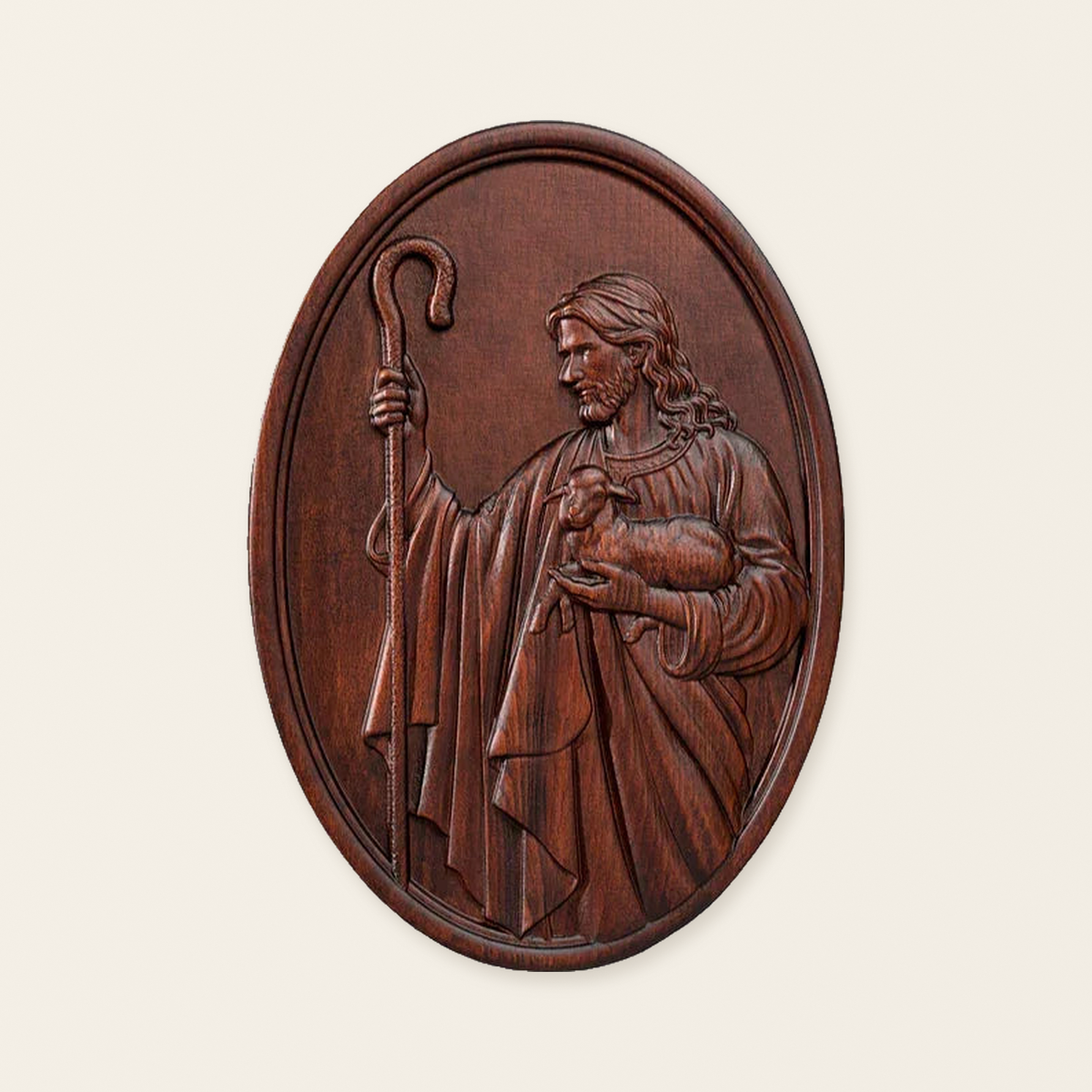 Shepherd Jesus Wooden Wall Decoration