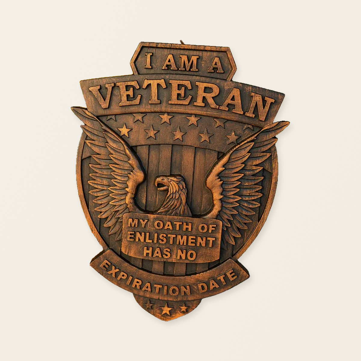 'I'm a Veteran' Wooden Wall Decor