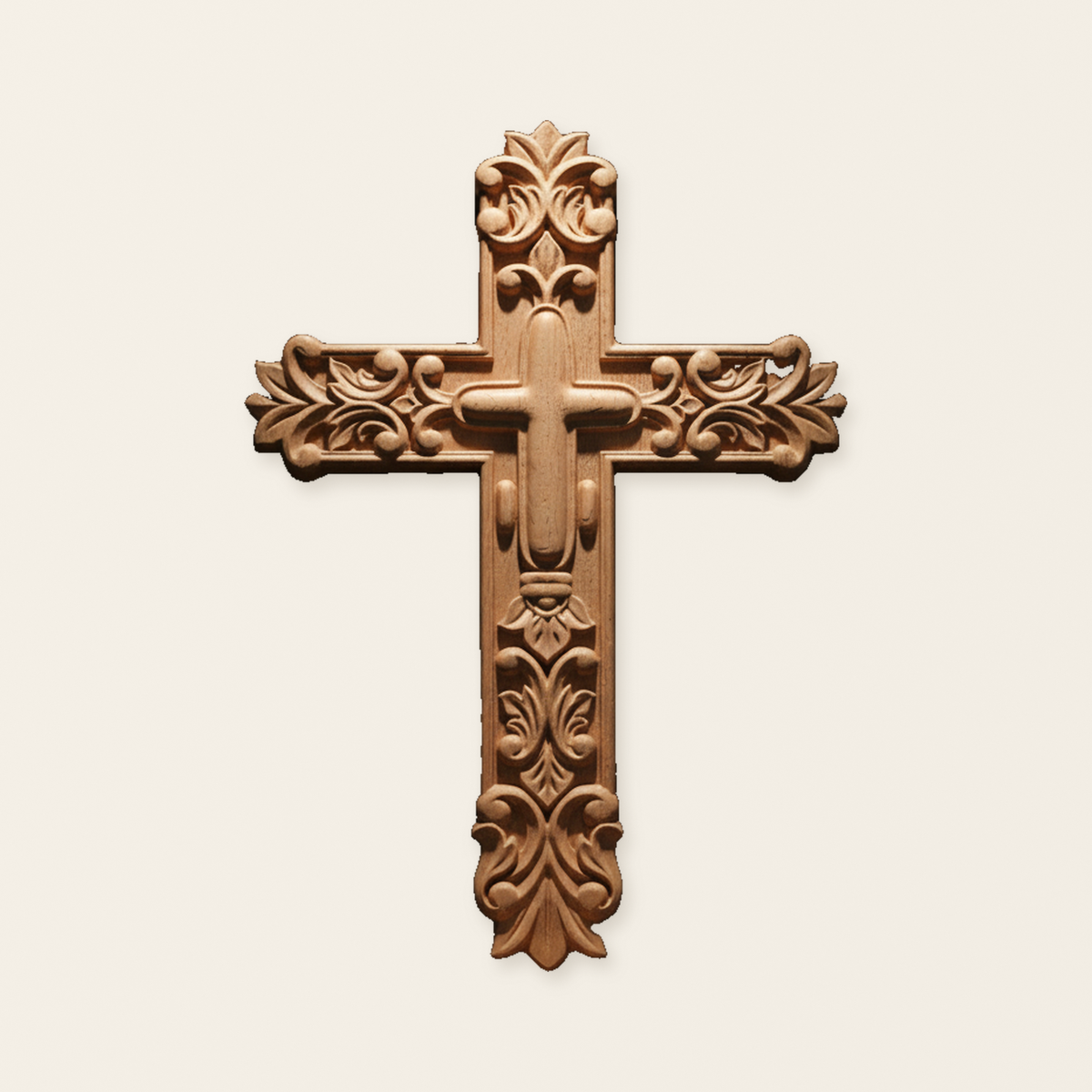 Lily Beech Cross Wall Decoration
