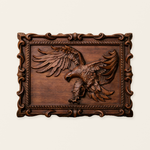 Hand-Carved Beech Wood Eagle Art: For the Bold & Spirited