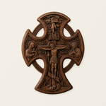 Hand-Carved Beechwood “Hand of Redemption” Crucifix | The Passion and Divine Grace of Christ