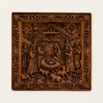 Handcarved Beechwood Nativity Scene Relief: Let Christmas’ Quiet Truth Settle in Your Home
