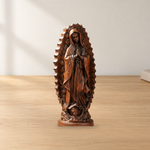 Our Lady of Guadalupe Round Wooden Tabletop Ornament