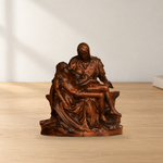 Michelangelo's Madonna and Child of Mercy Wooden Tabletop Arrangement