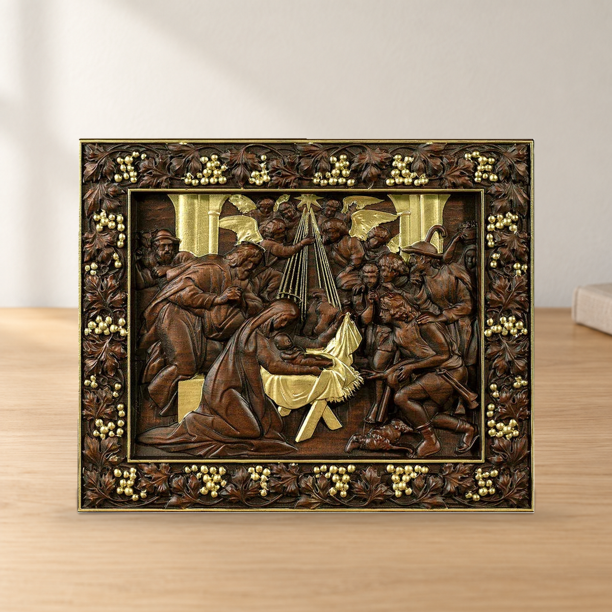 Nativity Scene Large Wooden Sculpture