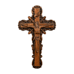 Hand-Carved White Ash Wood Cross - Sacred Christian Home Altar Decor for Christmas & Spiritual Gifting