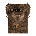 Handcrafted Solid Wood Wall Art - Commemorating the Second Amendment