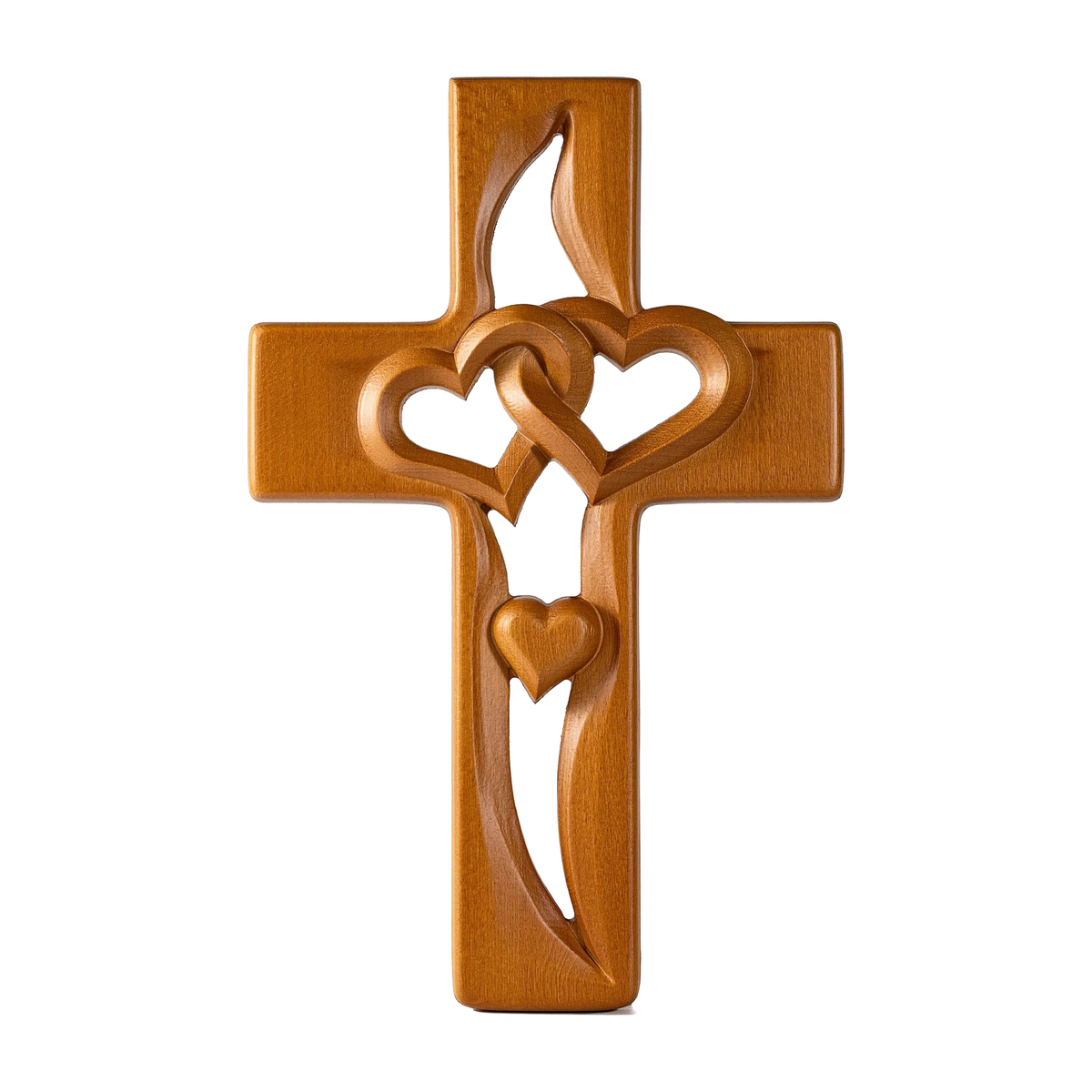 50% Off Today!Interwoven Hearts Wood Cross - A God-Centered Symbol for Marriage & Anniversaries