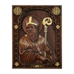 Saint Patrick Wood Carved Icon